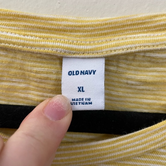 Old Navy Yellow Striped Tee-Shirt‎ Dress - XL - Picture 5 of 6